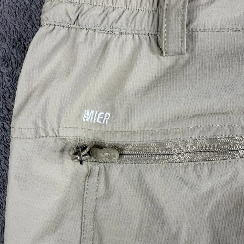 MIER Flex Waist Stretch Nylon Cargo Shorts. Brown Men's Size 38*